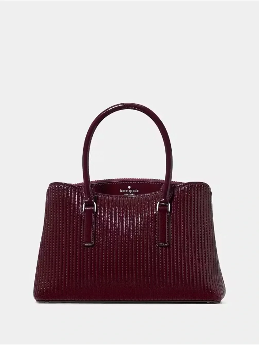 ♠️Kate Spade Thompson Street Shiny Quilted Small Satchel Bag, Grenache NEW NWT